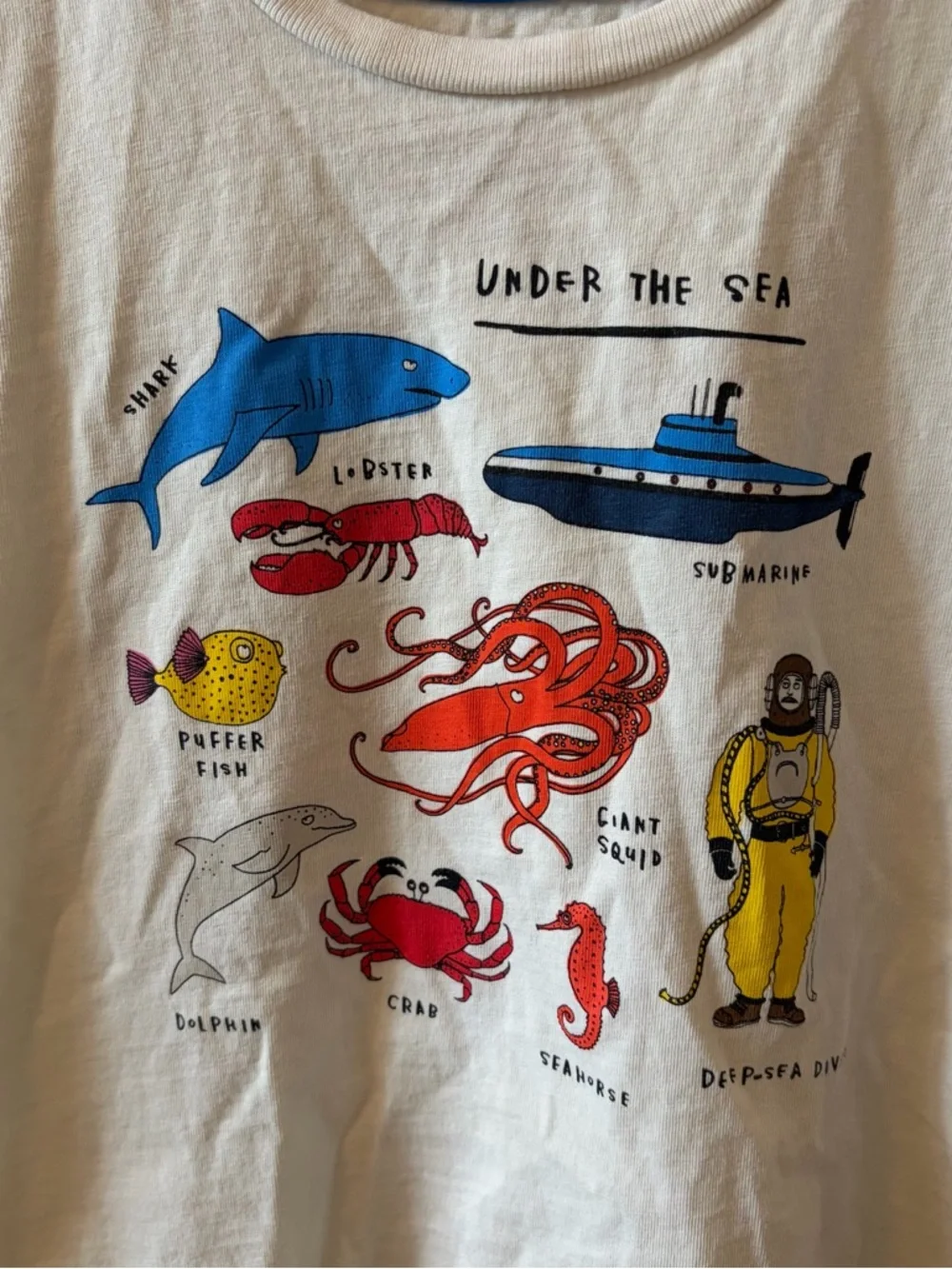 Mini Boden 5-6 Under the Sea Graphic Tee Size 5-6 - Picture 4 of 4